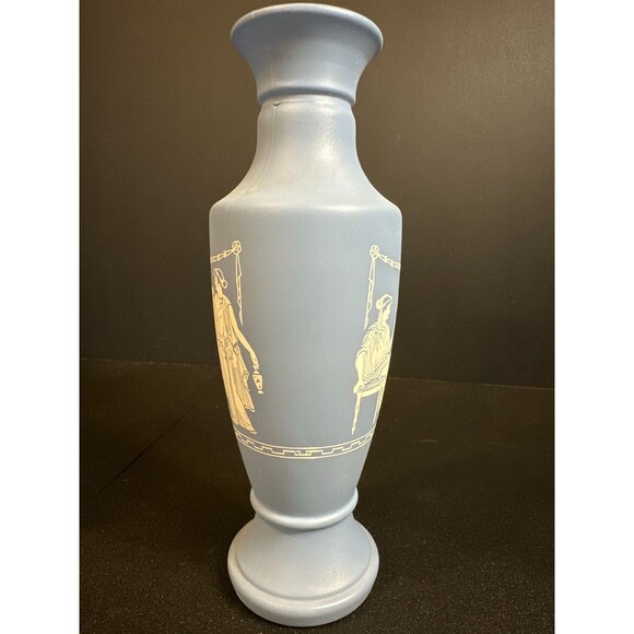 Avon Blue Jasperware Style Vase 7.5” - Picture 2 of 5
